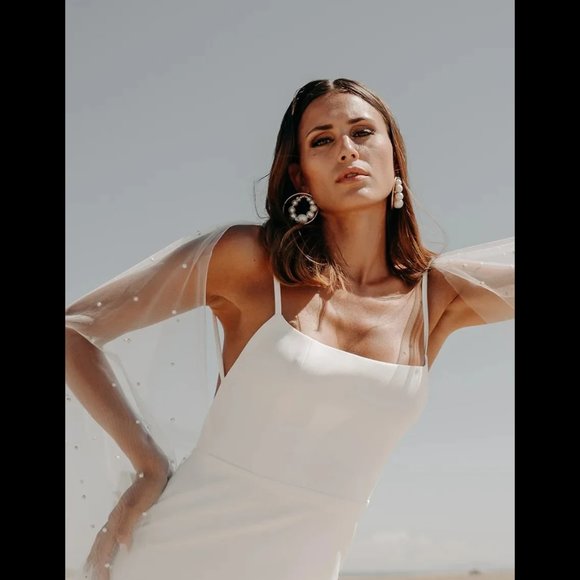 A.B.Ellie Baroque Shadow Hoops - Bridal Jewelry - Picture 3 of 10